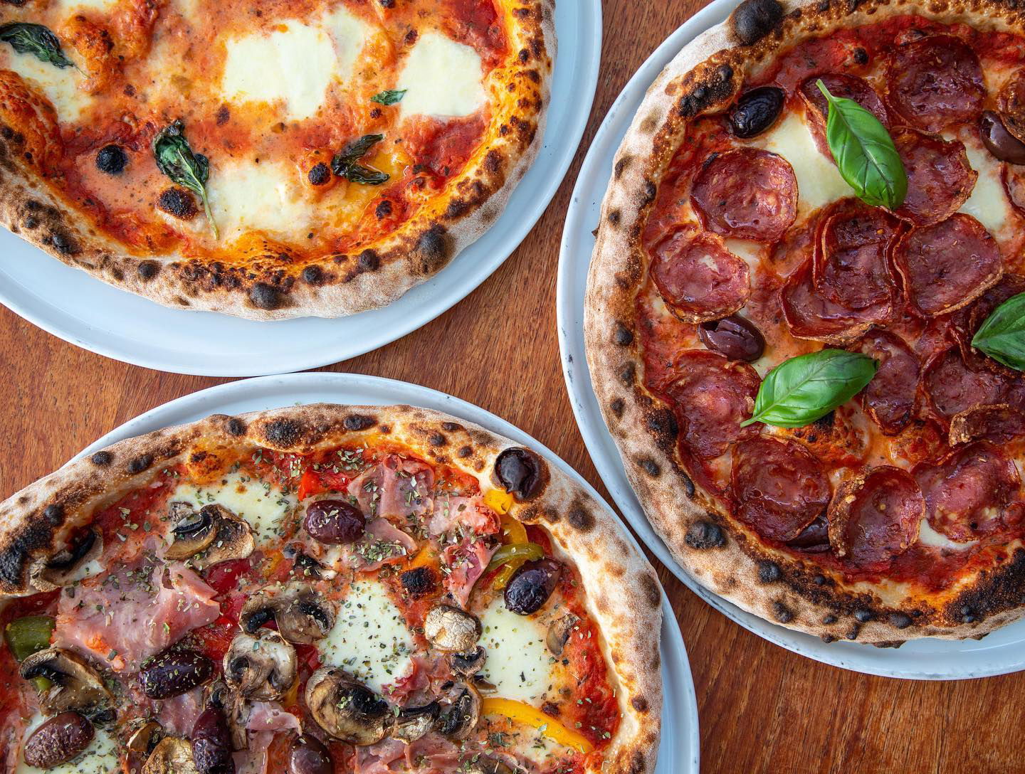 Pizzas from byron bay restaurant